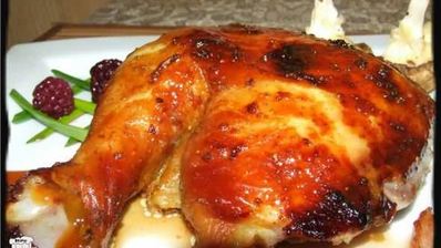 курица в медовой карамели с мандариновым соусом