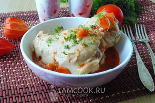 Курица в сметанно-томатном соусе