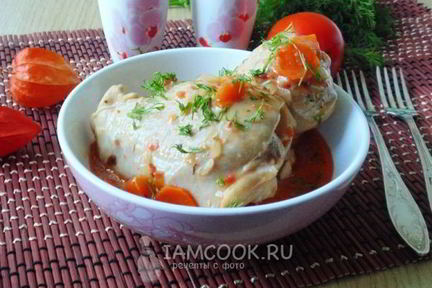 Курица в сметанно-томатном соусе