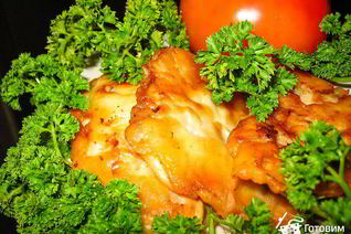 Мясо в сырно-майонезной корочке