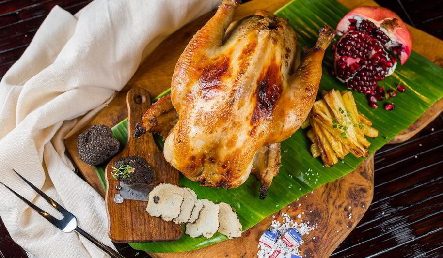 Рецепт ножки бресской пулярки, запеченная в печи, с молодыми овощами