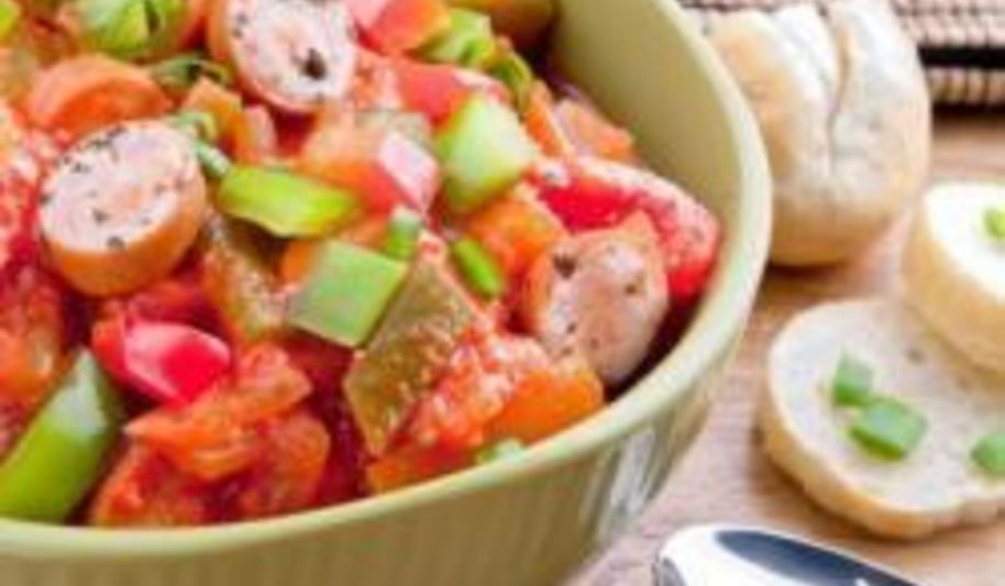 Рецепт паприкаша с сосисками