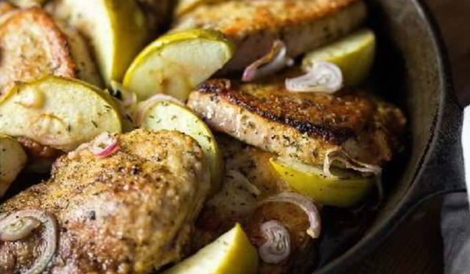 Рецепт свинины по-валлийски с яблоками