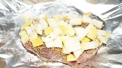 свинина в яблоках