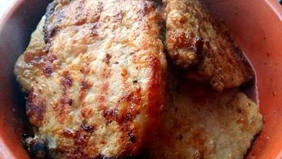 свиные отбивные в горчично-грибном соусе