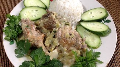 утка тушеная в сметане