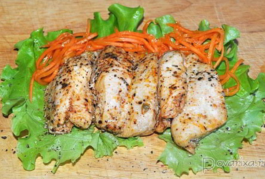 Запеченное куриное филе в лимонном маринаде