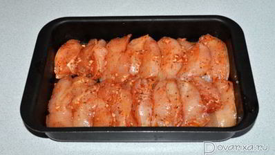 запеченное куриное филе в лимонном маринаде