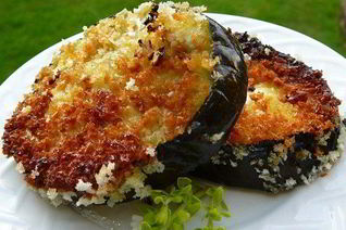 Баклажан жареный с яйцом