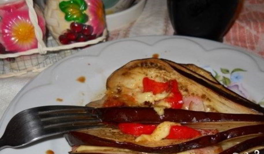 Рецепт баклажанов с ветчиной