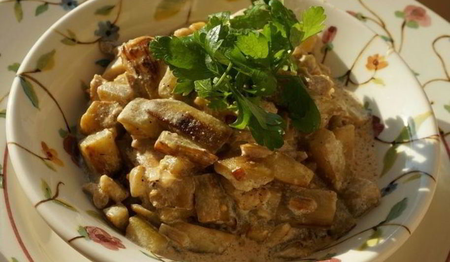 Рецепт баклажанов со сливками