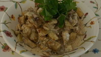 баклажаны со сливками