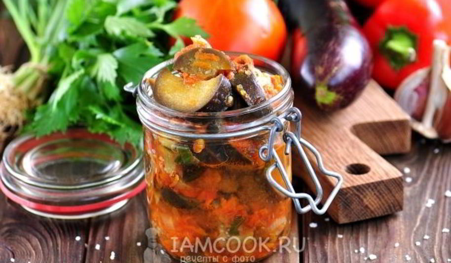 Рецепт баклажанов тушеных с помидорами и чесноком