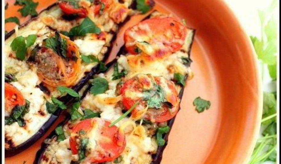 Рецепт баклажанов, запеченных с творогом