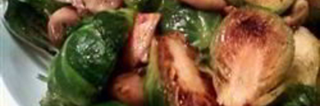 Брюссельская капуста с шампиньонами