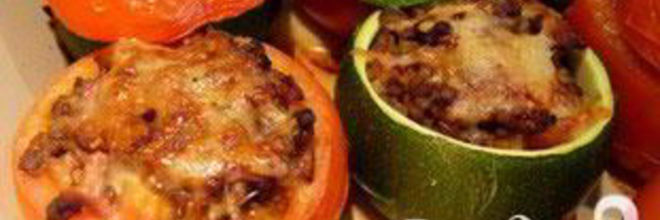 Фаршированные помидоры и кабачки