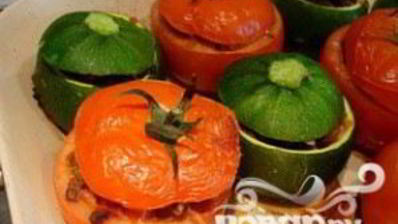 фаршированные помидоры и кабачки