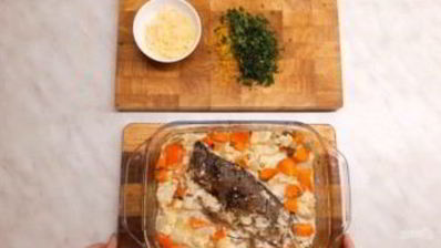 гратен — рыба, запеченная с овощами