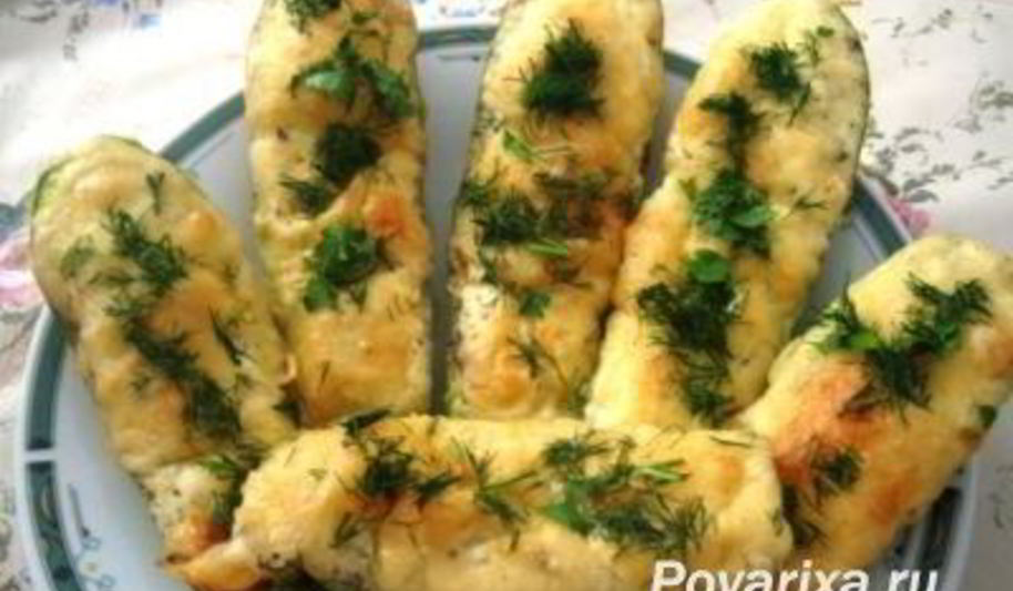 Рецепт кабачков, фаршированных творогом