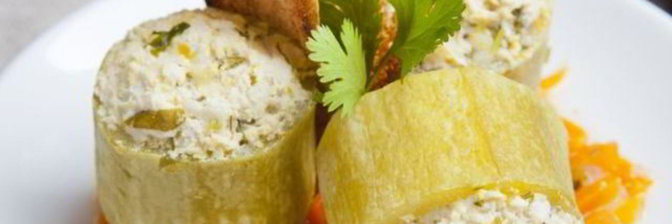 Кабачки с куриным фаршем в духовке