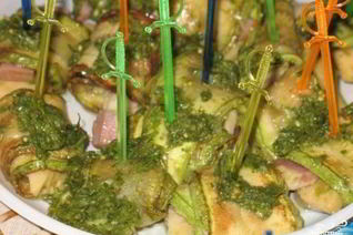 Кабачки с ветчиной