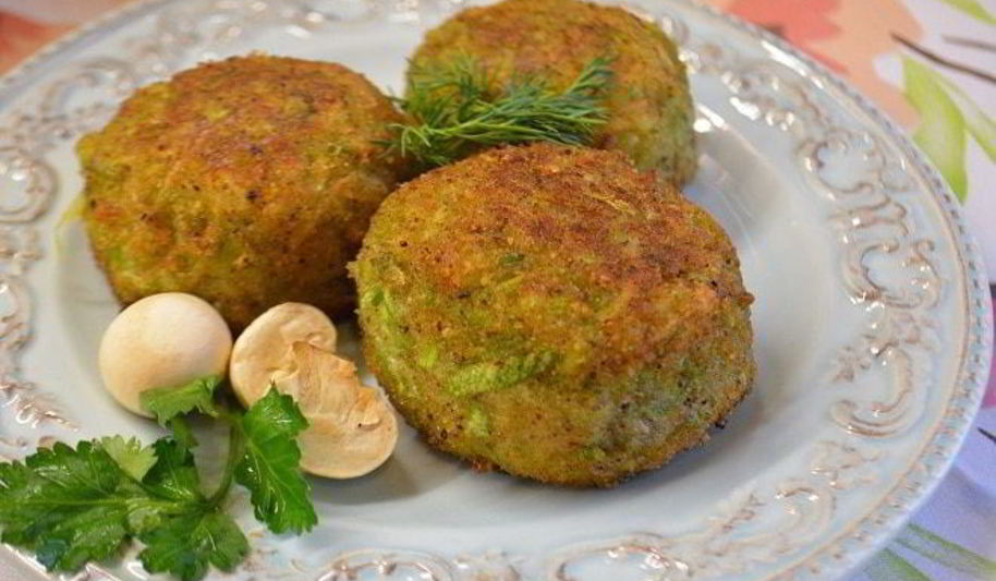 Рецепт кабачковых крокетов, фаршированных грибами