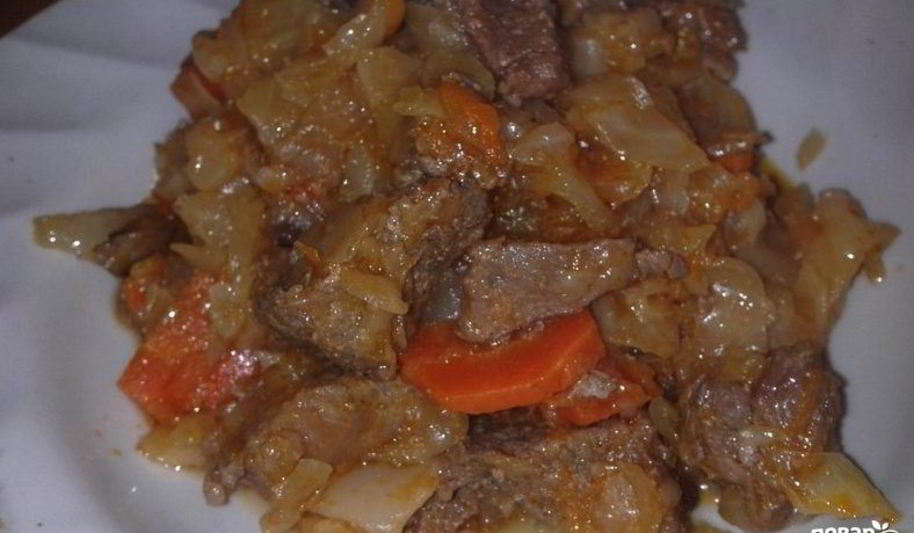 Рецепт капусты со свининой в мультиварке редмонд