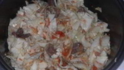 капуста со свининой в мультиварке редмонд