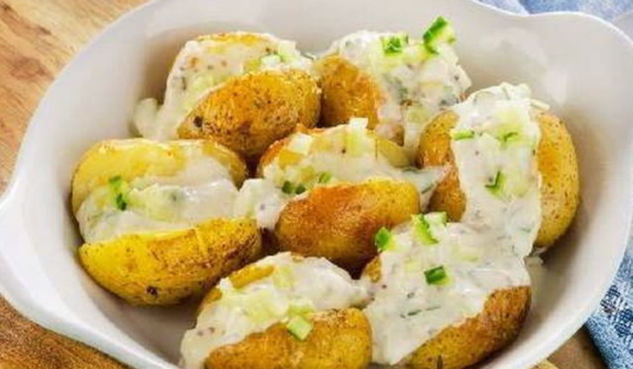 Рецепт картофеля, фаршированного сельдью