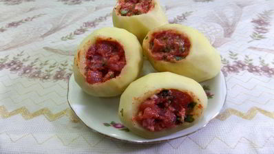 картошка фаршированная свининой
