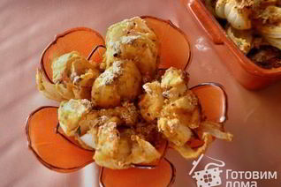 Луковый цветок запеченный