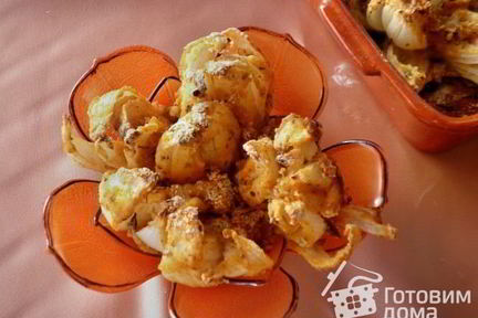 Луковый цветок запеченный