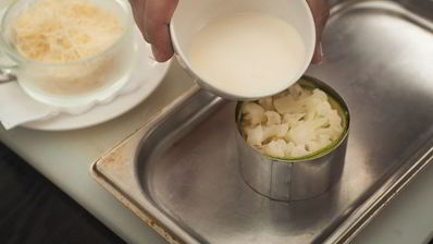 миньон из говядины с гратеном из цветной капусты