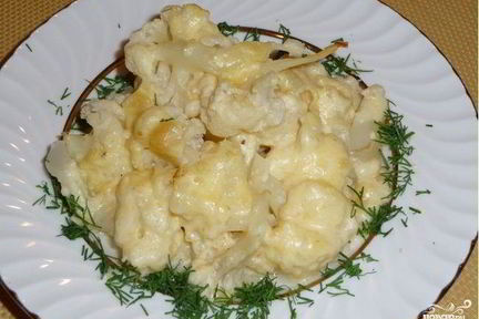 Цветная капуста под соусом Бешамель
