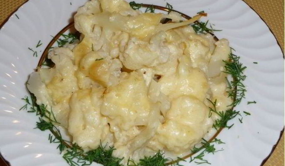 Рецепт цветной капусты под соусом бешамель