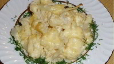 цветная капуста под соусом бешамель