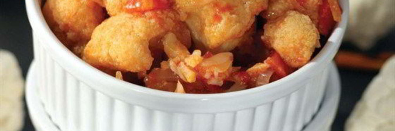 Цветная капуста, тушенная с томатами и корицей