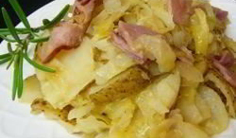 Рецепт тушеной капусты с картошкой и ветчиной