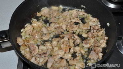 тушеная капуста с курицей