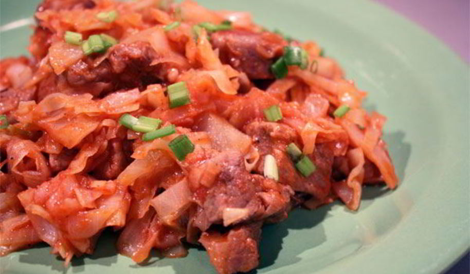Рецепт тушеной капусты с мясом