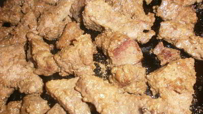 тушеная капуста с печенью