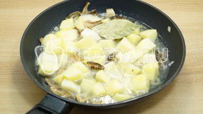 тушеная картошка с грибами