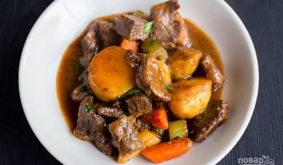 Рецепт тушенной картошки с мясом в скороварке