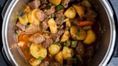 тушенная картошка с мясом в скороварке