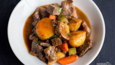 тушенная картошка с мясом в скороварке