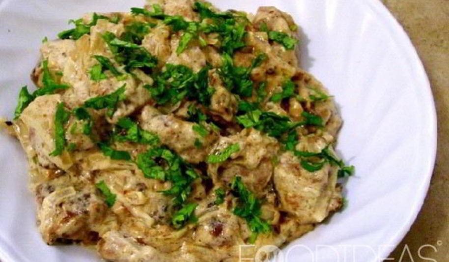 Рецепт говяжьей печени в сливках