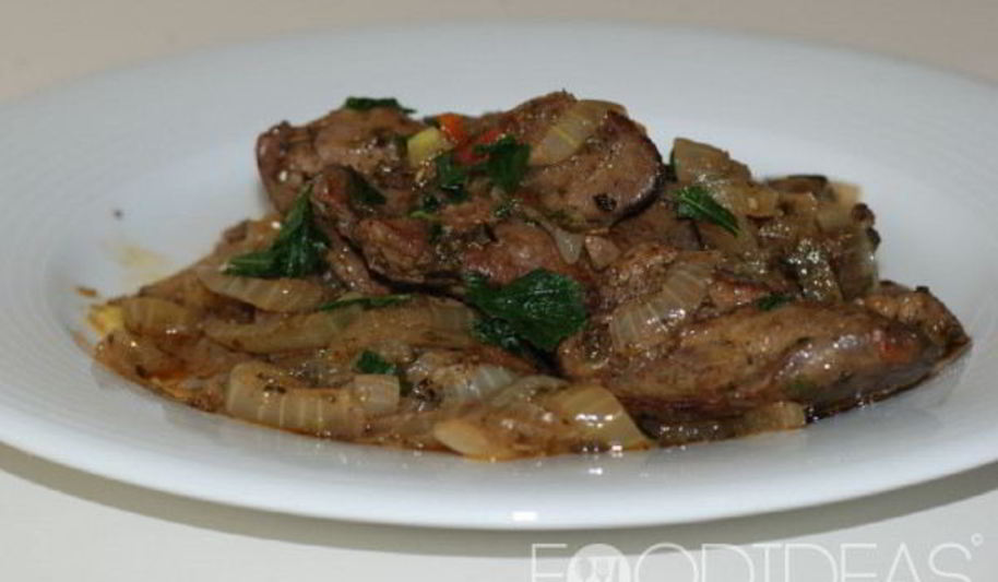 Рецепт говяжьей печени жареной с луком