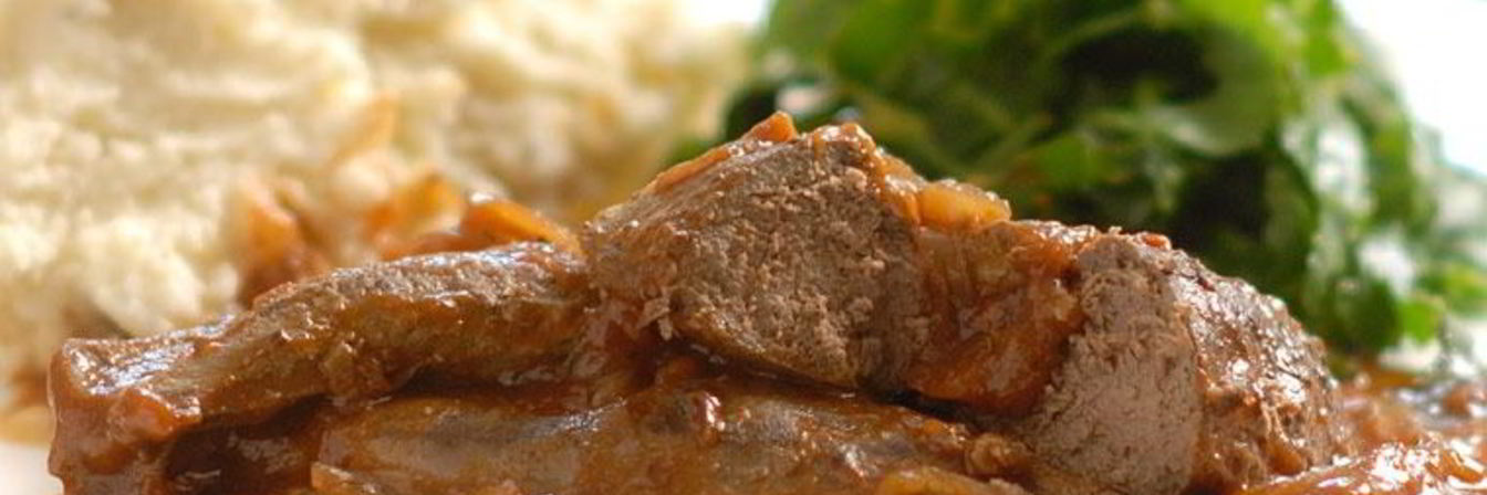 Говяжья печенка в стиле барбекю