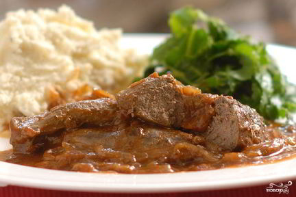 Говяжья печенка в стиле барбекю