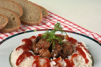 Гусиная печень в томатном соусе